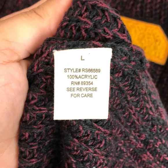 Ultra Flirt V- Neckline With A Fuzzy Letter Patch Sweater - Picture 7 of 8